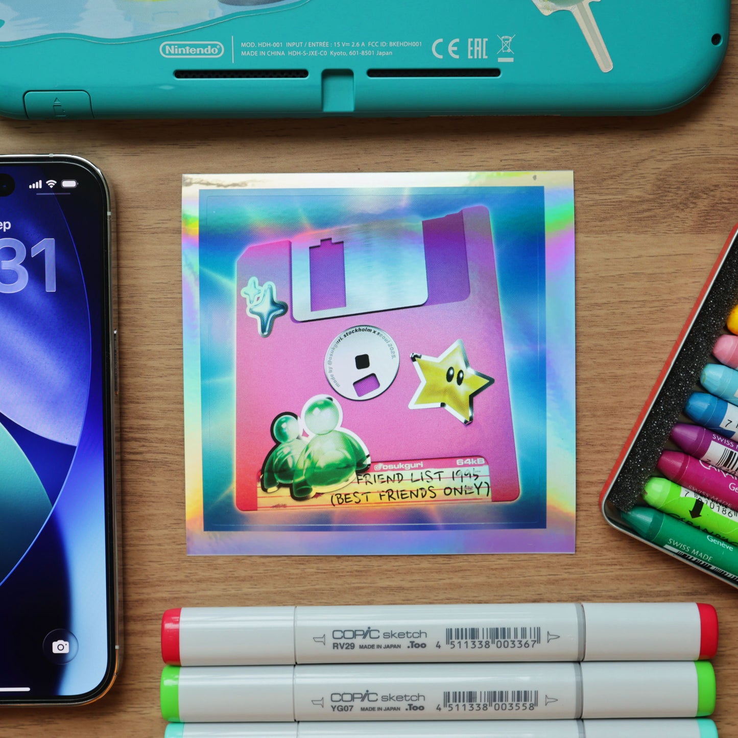 RETRO DREAMS FLOPPY DISK STICKER