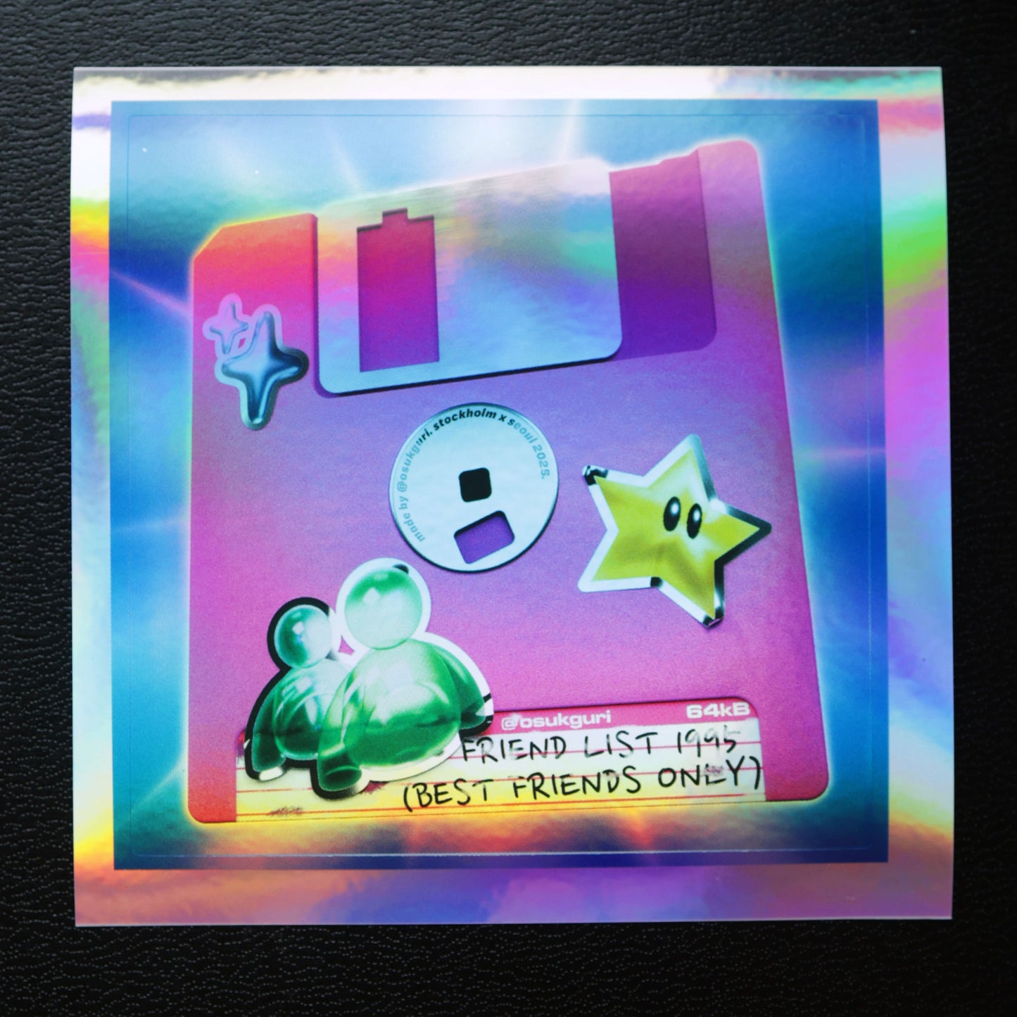 RETRO DREAMS FLOPPY DISK STICKER